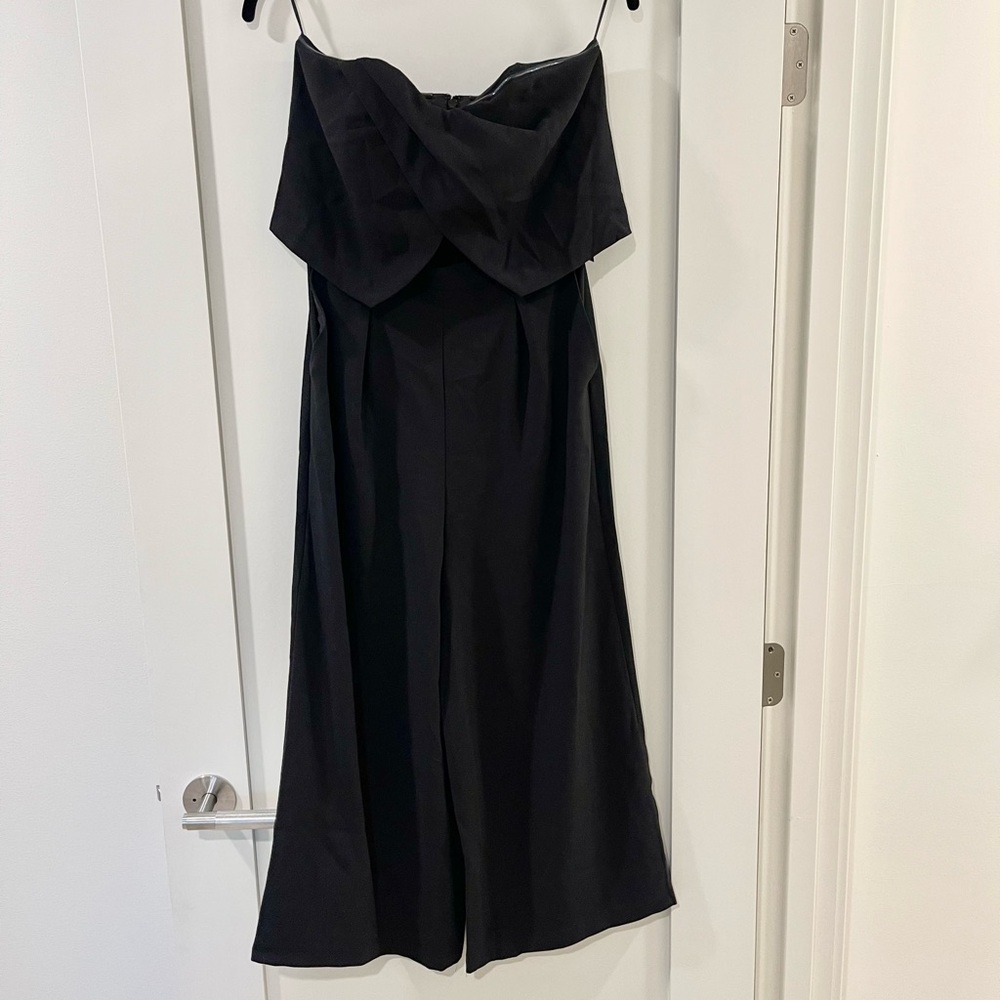 Express Wideleg Strapless Cutout Jumpsuit